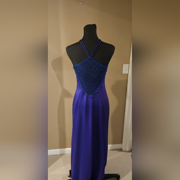 Elegant Purple Halter Dress - Picture 3 of 7